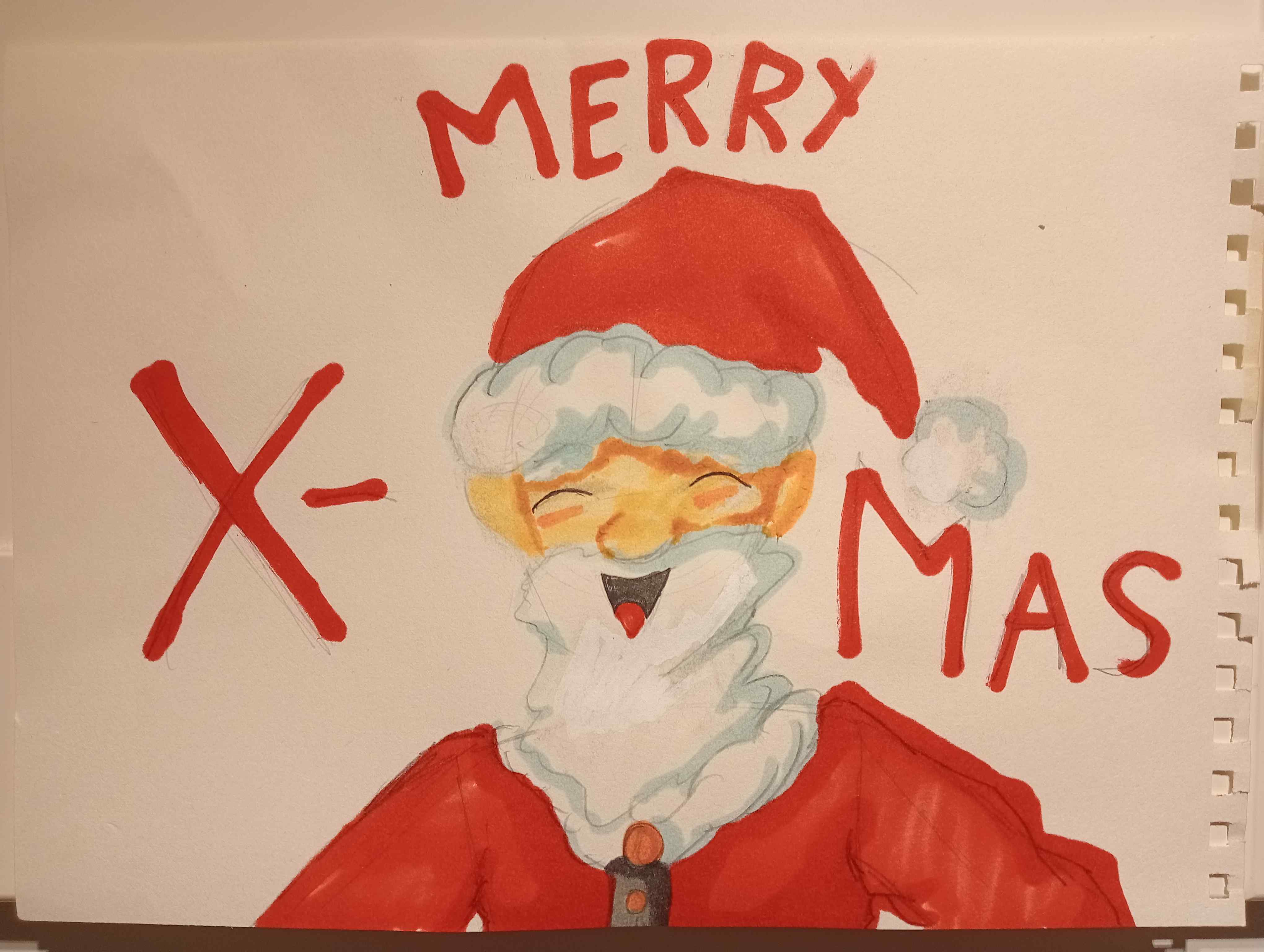 picture of a santa drawn by competition entrant